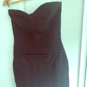 Strapless Black Cocktail Dress